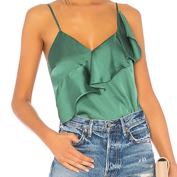Lovers + Friends Tops - NWT! - Lovers + Friends - Green Ruffled Tank